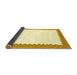 Sideview of Solid Yellow Modern Rug, con3083yw