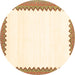 Round Solid Brown Modern Rug, con3083brn