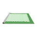 Sideview of Machine Washable Solid Emerald Green Modern Area Rugs, wshcon3083emgrn