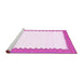 Sideview of Machine Washable Solid Pink Modern Rug, wshcon3083pnk