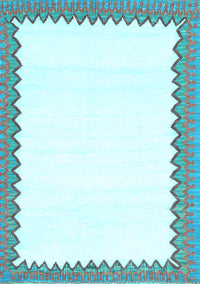 Solid Light Blue Modern Rug, con3083lblu