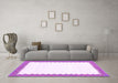 Machine Washable Solid Purple Modern Area Rugs in a Living Room, wshcon3083pur