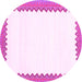 Round Solid Pink Modern Rug, con3083pnk