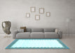 Machine Washable Solid Light Blue Modern Rug in a Living Room, wshcon3083lblu