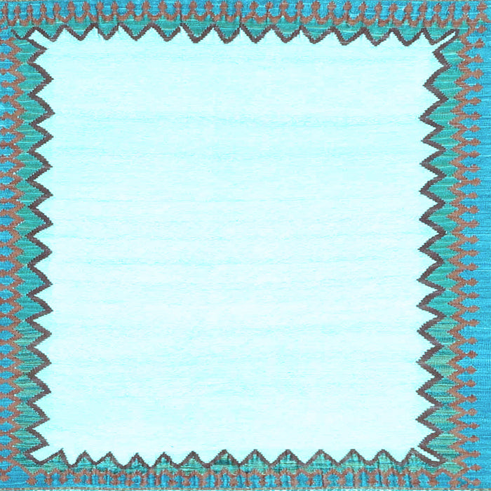 Square Machine Washable Solid Light Blue Modern Rug, wshcon3083lblu