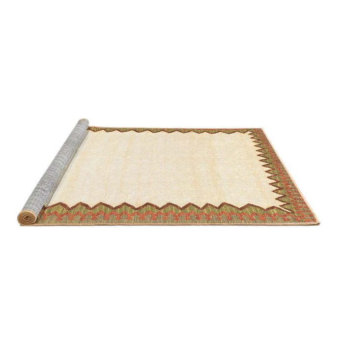 Sideview of Machine Washable Solid Brown Modern Rug, wshcon3083brn
