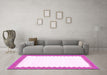Machine Washable Solid Pink Modern Rug in a Living Room, wshcon3083pnk