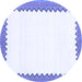 Round Solid Blue Modern Rug, con3083blu