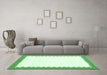Machine Washable Solid Emerald Green Modern Area Rugs in a Living Room,, wshcon3083emgrn