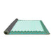 Sideview of Solid Turquoise Modern Rug, con3083turq