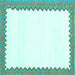 Square Solid Turquoise Modern Rug, con3083turq