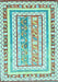 Machine Washable Oriental Light Blue Traditional Rug, wshcon3084lblu