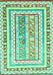 Machine Washable Oriental Turquoise Traditional Area Rugs, wshcon3084turq