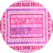 Round Oriental Pink Traditional Rug, con3084pnk
