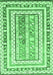 Machine Washable Oriental Emerald Green Traditional Area Rugs, wshcon3084emgrn