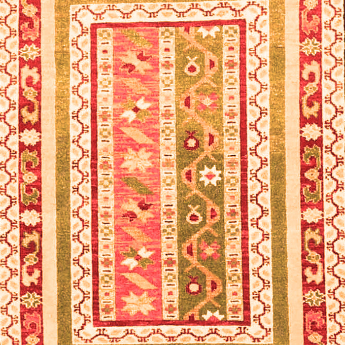 Serging Thickness of Machine Washable Oriental Orange Traditional Area Rugs, wshcon3084org