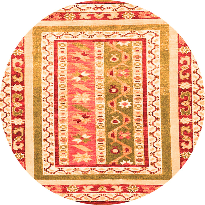 Square Oriental Orange Traditional Rug, con3084org
