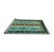 Sideview of Machine Washable Abstract Light Blue Contemporary Rug, wshcon3085lblu