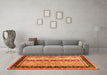 Machine Washable Abstract Orange Contemporary Area Rugs in a Living Room, wshcon3085org