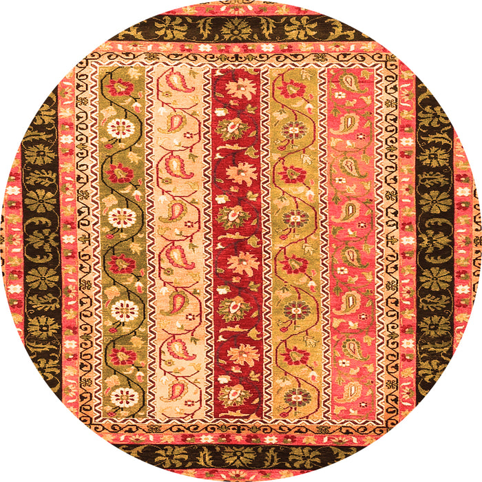 Machine Washable Abstract Orange Contemporary Area Rugs, wshcon3085org