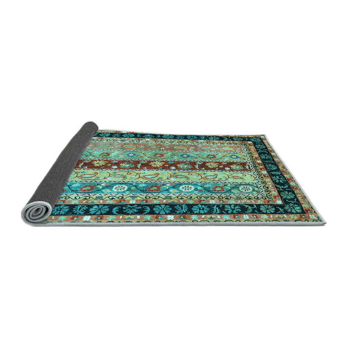 Sideview of Abstract Light Blue Contemporary Rug, con3085lblu