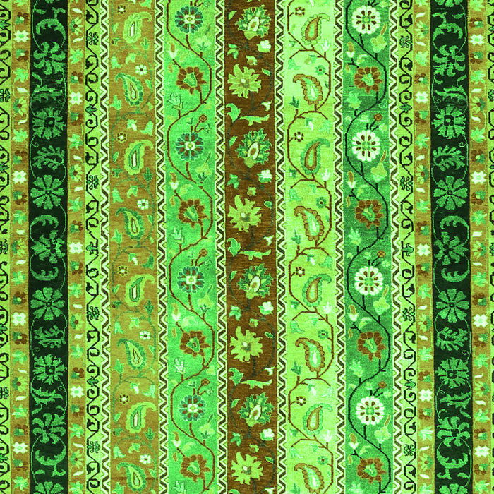 Serging Thickness of Machine Washable Abstract Green Contemporary Area Rugs, wshcon3085grn