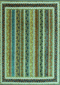 Abstract Turquoise Contemporary Rug, con3086turq