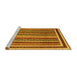 Sideview of Machine Washable Abstract Yellow Contemporary Rug, wshcon3086yw