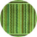 Machine Washable Abstract Green Contemporary Area Rugs, wshcon3086grn