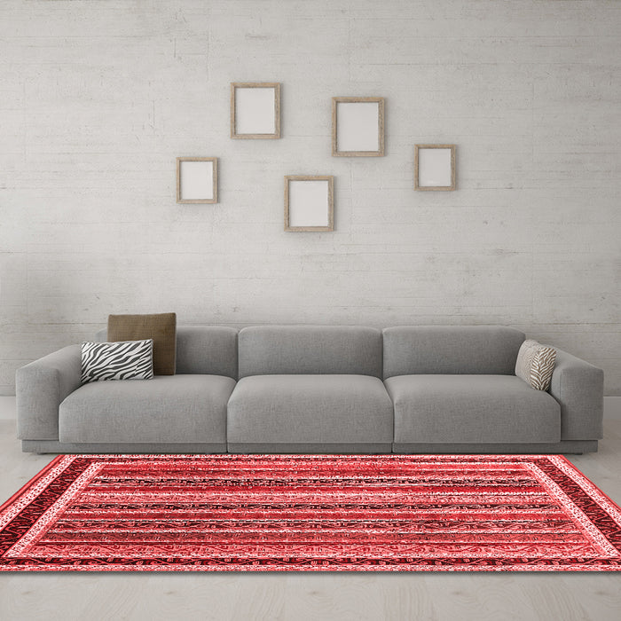 Contemporary Red Washable Rugs