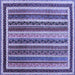 Square Machine Washable Abstract Blue Contemporary Rug, wshcon3086blu