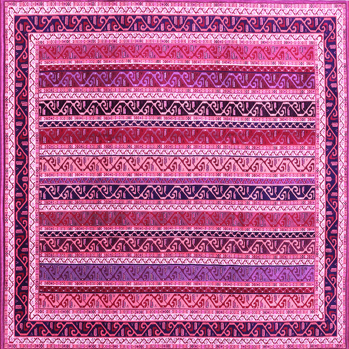 Square Abstract Pink Contemporary Rug, con3086pnk