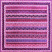 Square Machine Washable Abstract Purple Contemporary Area Rugs, wshcon3086pur