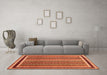 Machine Washable Abstract Orange Contemporary Area Rugs in a Living Room, wshcon3086org