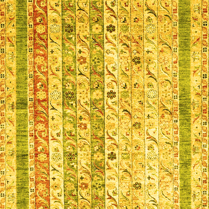 Machine Washable Abstract Yellow Contemporary Rug, wshcon3087yw