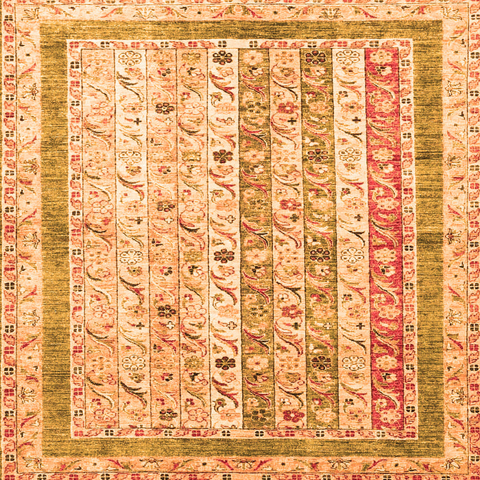 Serging Thickness of Abstract Orange Contemporary Rug, con3087org