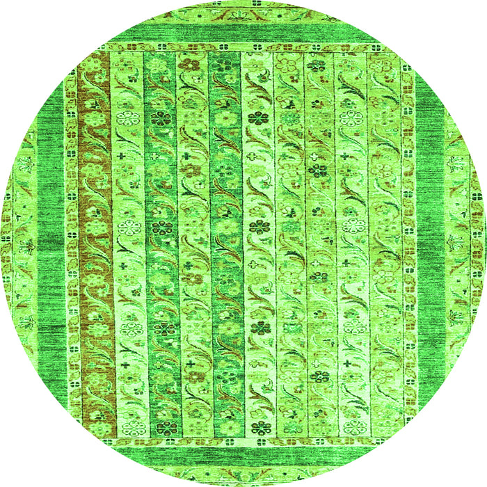 Machine Washable Abstract Green Contemporary Area Rugs, wshcon3087grn