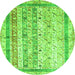 Machine Washable Abstract Green Contemporary Area Rugs, wshcon3087grn