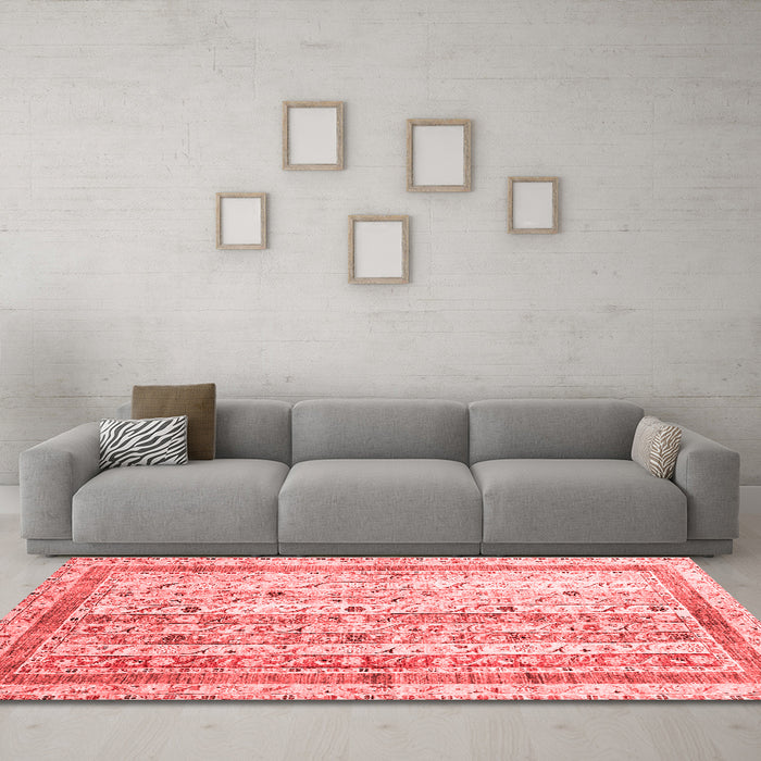 Contemporary Red Washable Rugs
