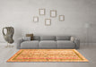 Machine Washable Abstract Orange Contemporary Area Rugs in a Living Room, wshcon3087org