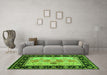 Machine Washable CON3088X Green CON3088X Area Rugs in a Living Room,, wshcon3088grn