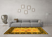 Machine Washable CON3088X Yellow CON3088X Rug in a Living Room, wshcon3088yw