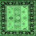 Square Machine Washable CON3088X Emerald Green CON3088X Area Rugs, wshcon3088emgrn