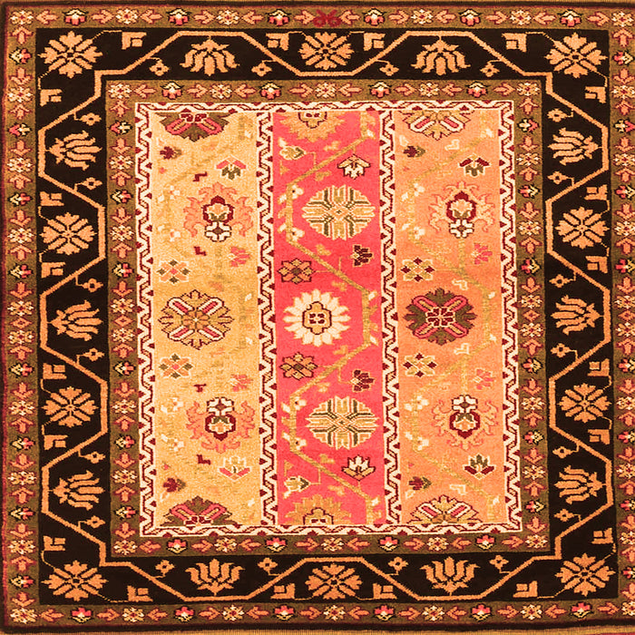 Round Machine Washable CON3088X Orange CON3088X Area Rugs, wshcon3088org