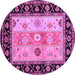 Round Machine Washable CON3088X Purple CON3088X Area Rugs, wshcon3088pur
