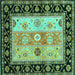 Square Machine Washable CON3088X Turquoise CON3088X Area Rugs, wshcon3088turq