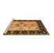 Sideview of Machine Washable CON3088X Brown CON3088X Rug, wshcon3088brn