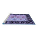 Sideview of Machine Washable CON3088X Blue CON3088X Rug, wshcon3088blu