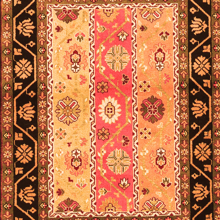 Serging Thickness of Machine Washable CON3088X Orange CON3088X Area Rugs, wshcon3088org