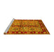 Sideview of Machine Washable CON3089X Yellow CON3089X Rug, wshcon3089yw